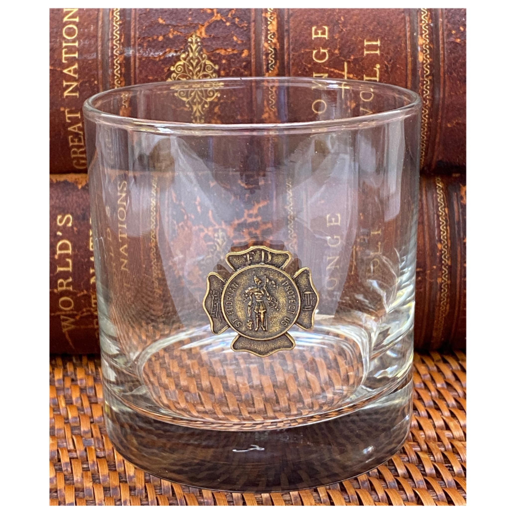 Firefighter Theme Bourbon Glass