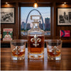 The fleur de lis decanter set is perfect for a St. Louis fan who loves fleur de lis.  The set includes a large decanter and two bourbon glasses.
