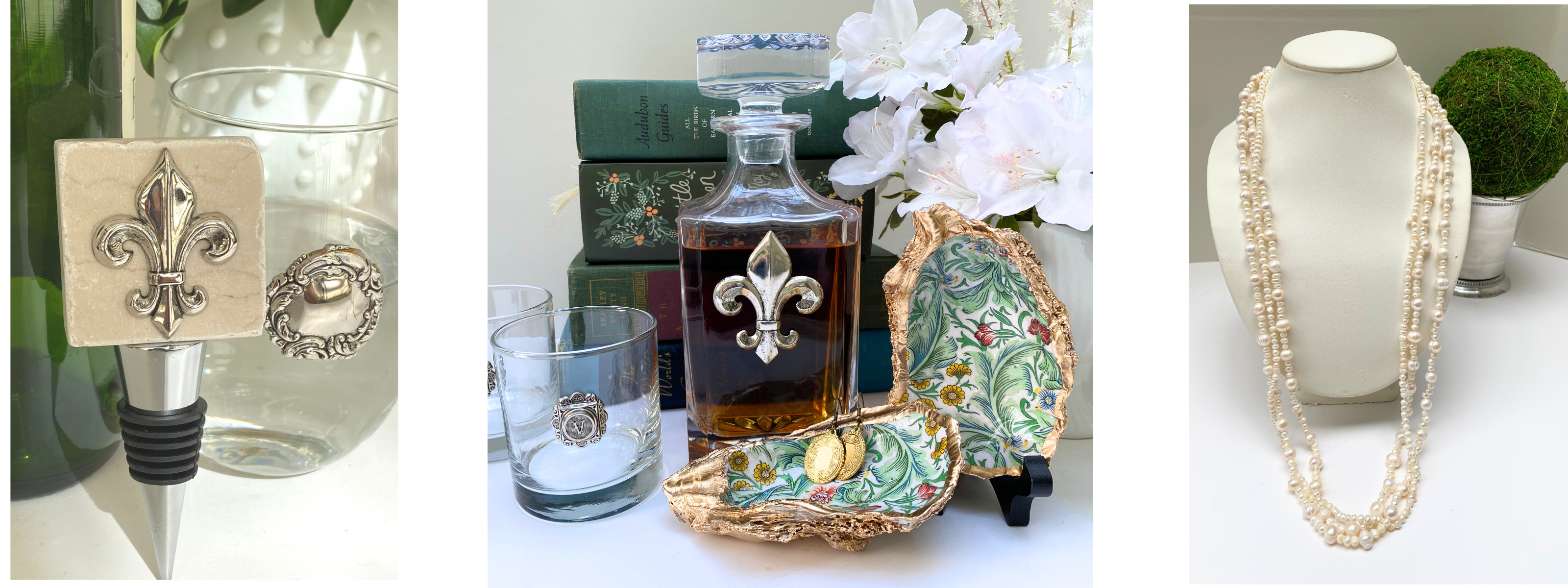 Best Sellers include fleur de lis gifts, pearl gifts, and initial gifts