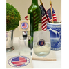 Group of America 250 Gifts including stemless wine glass, bottle stopper, and marble coaster