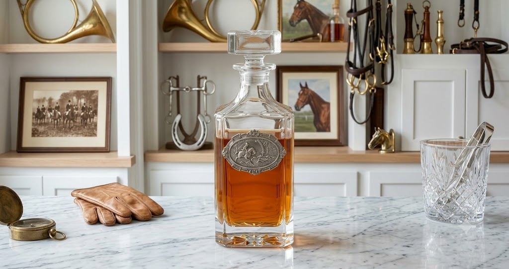 Horse and Hound Hunt Scene Decanter | Gift for Equestrian