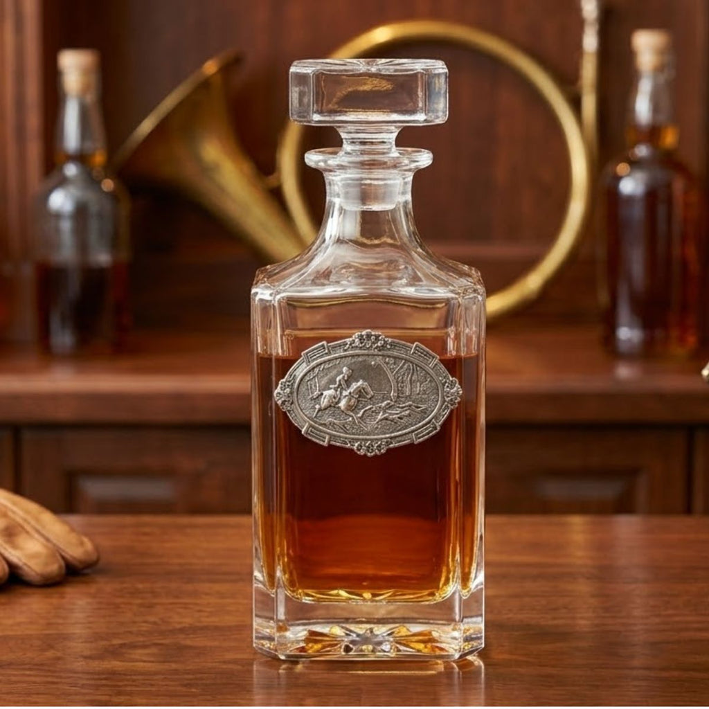 Horse and Hound Hunt Scene Decanter | Gift for Equestrian