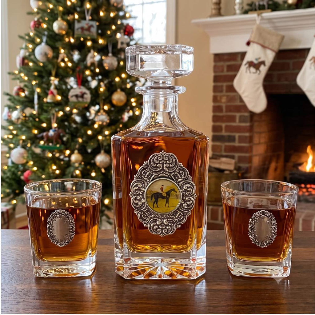 Horserace Decanter Set | Gift for Racehorse Fan