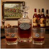 Horse and hound decanter set  | Gift for horse lover Includes large decanter and two bourbon glasses.