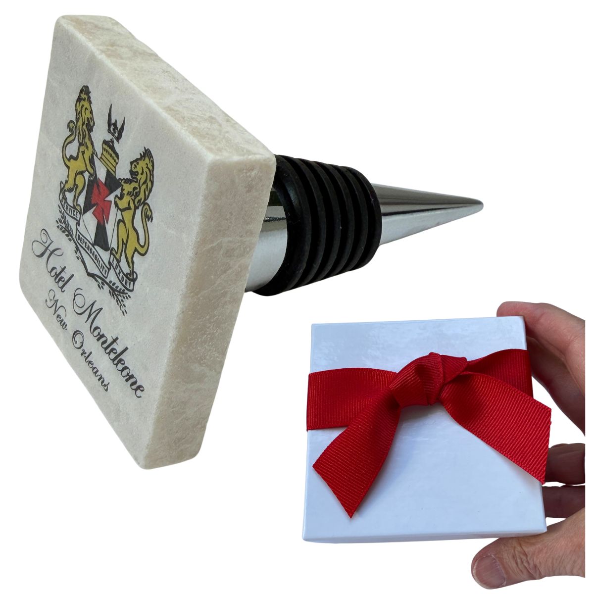 Custom Marble Logo Bottle Stopper | Corporate Gift