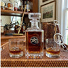 Hunter Jumper Decanter Set in home bar of horse lover 