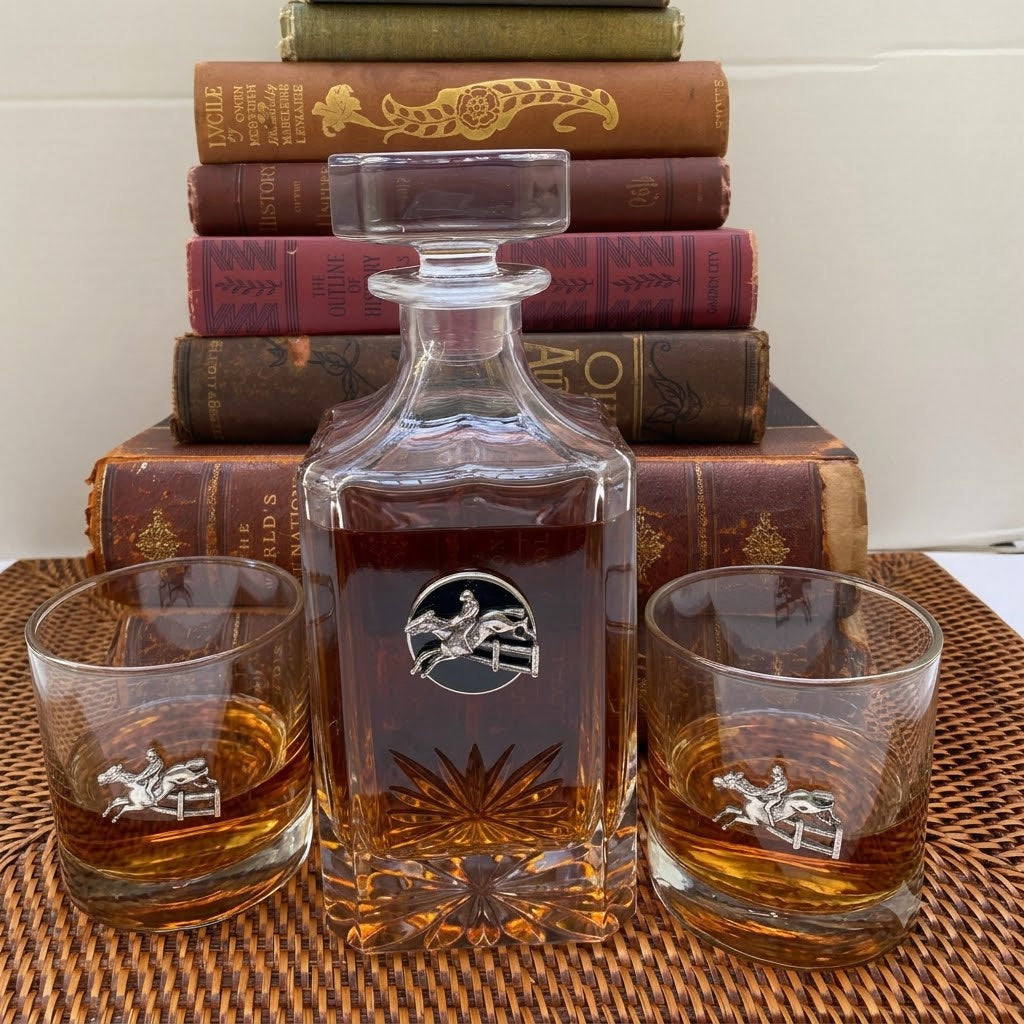 Hunter Jumper Decanter Set | Gift for Equestrian