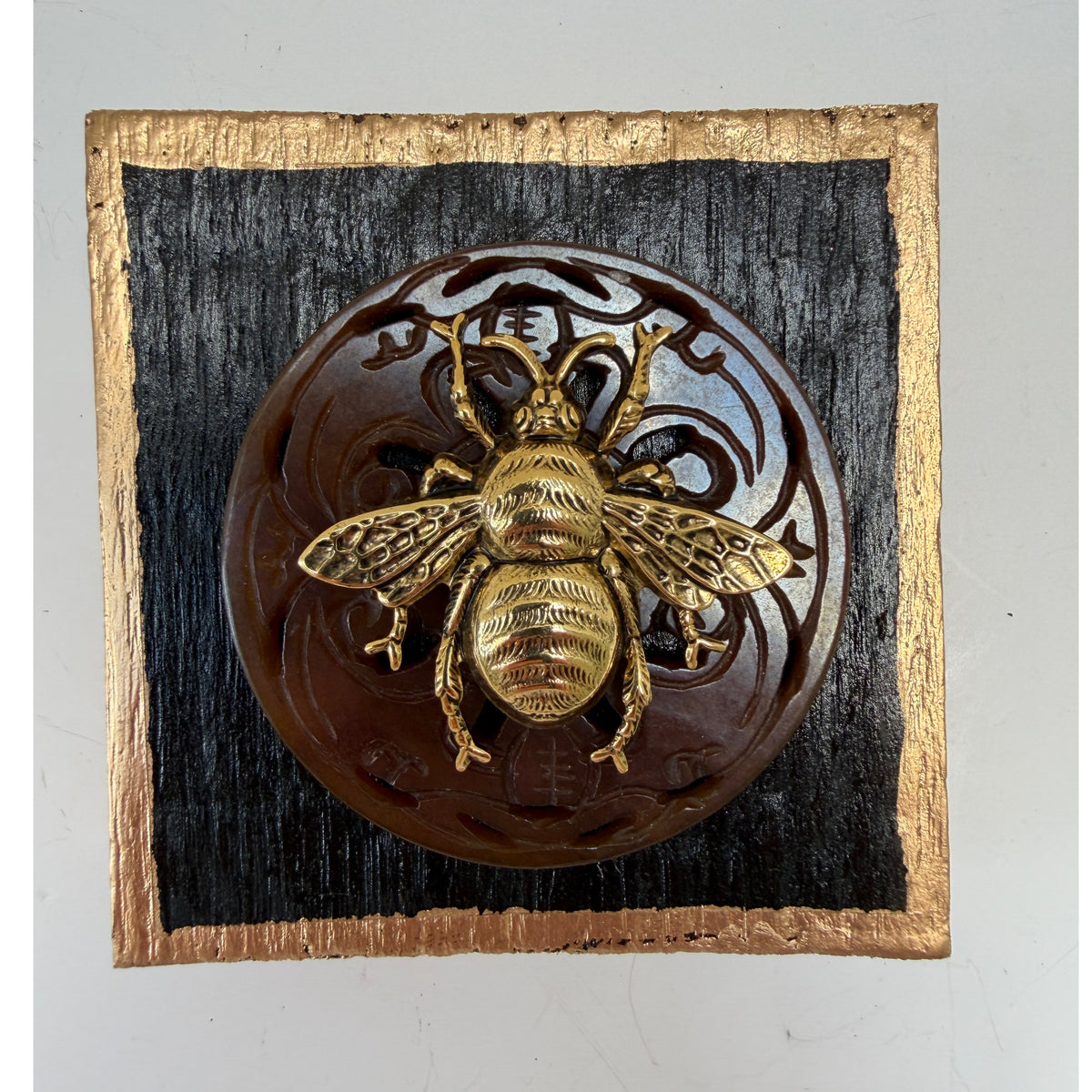 Bee Wooden Art | Gold Bee | Gift for Bee Lover