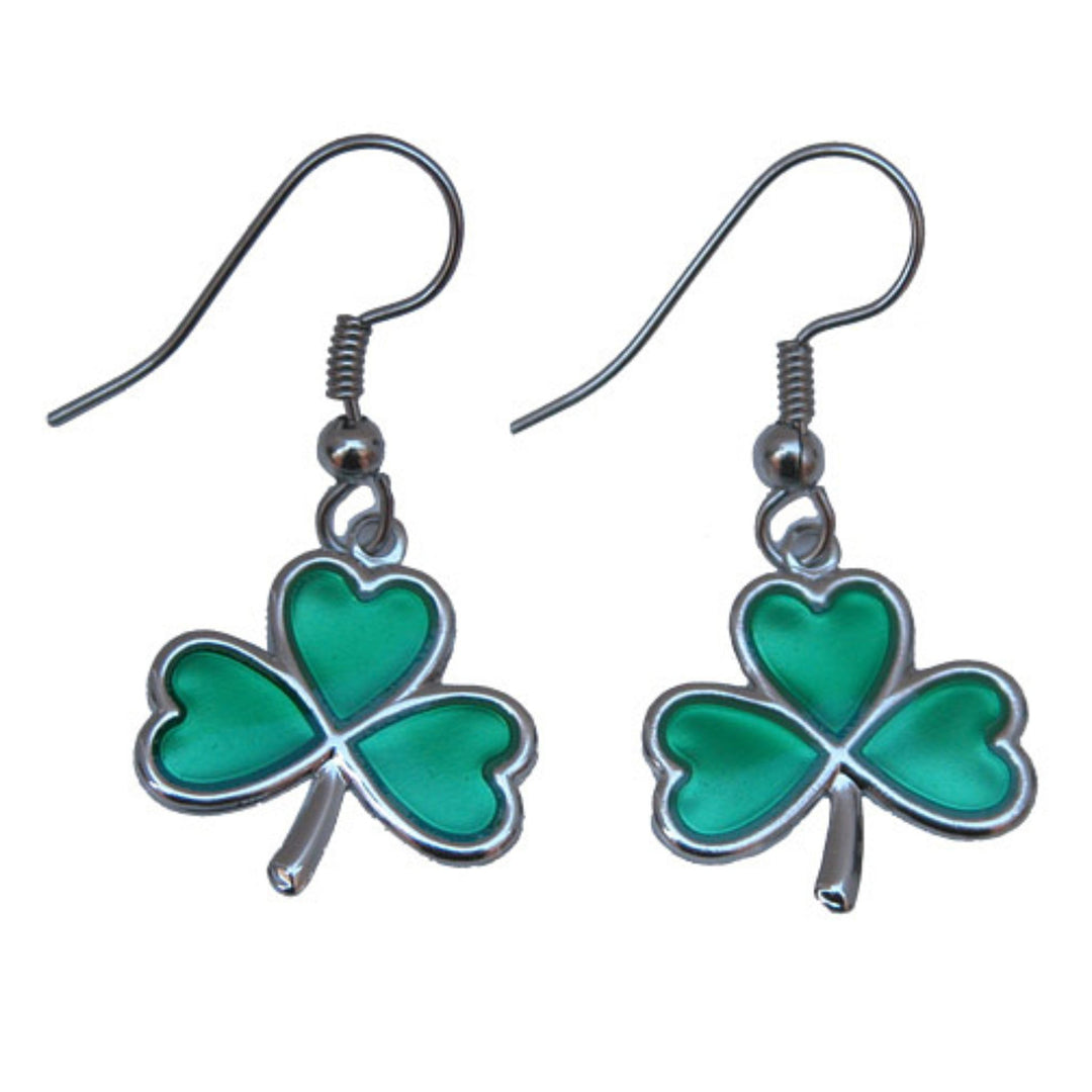 Earrings, Irish Shamrock, St. Patrick's Day Jewelry, Handmade in USA