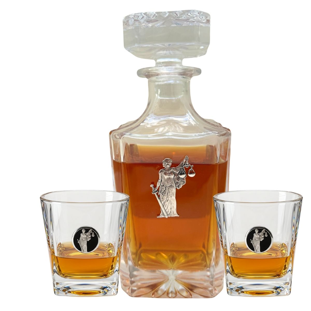 Lawyer Decanter Set | Gift for Lawyer Retirement | Gift for Law Award