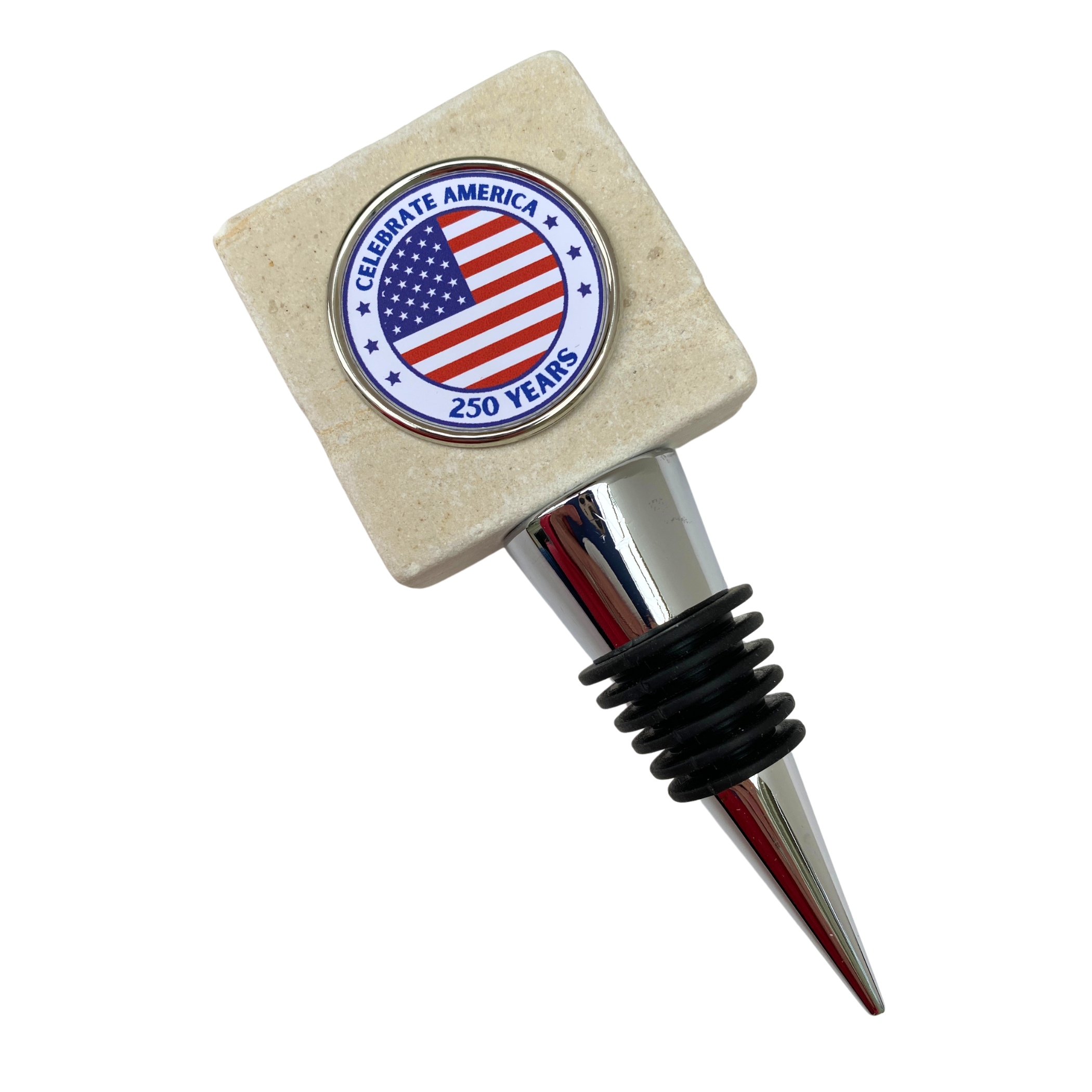 250th Anniversary of America Marble Bottle Stopper | Gift to Celebrate America 250