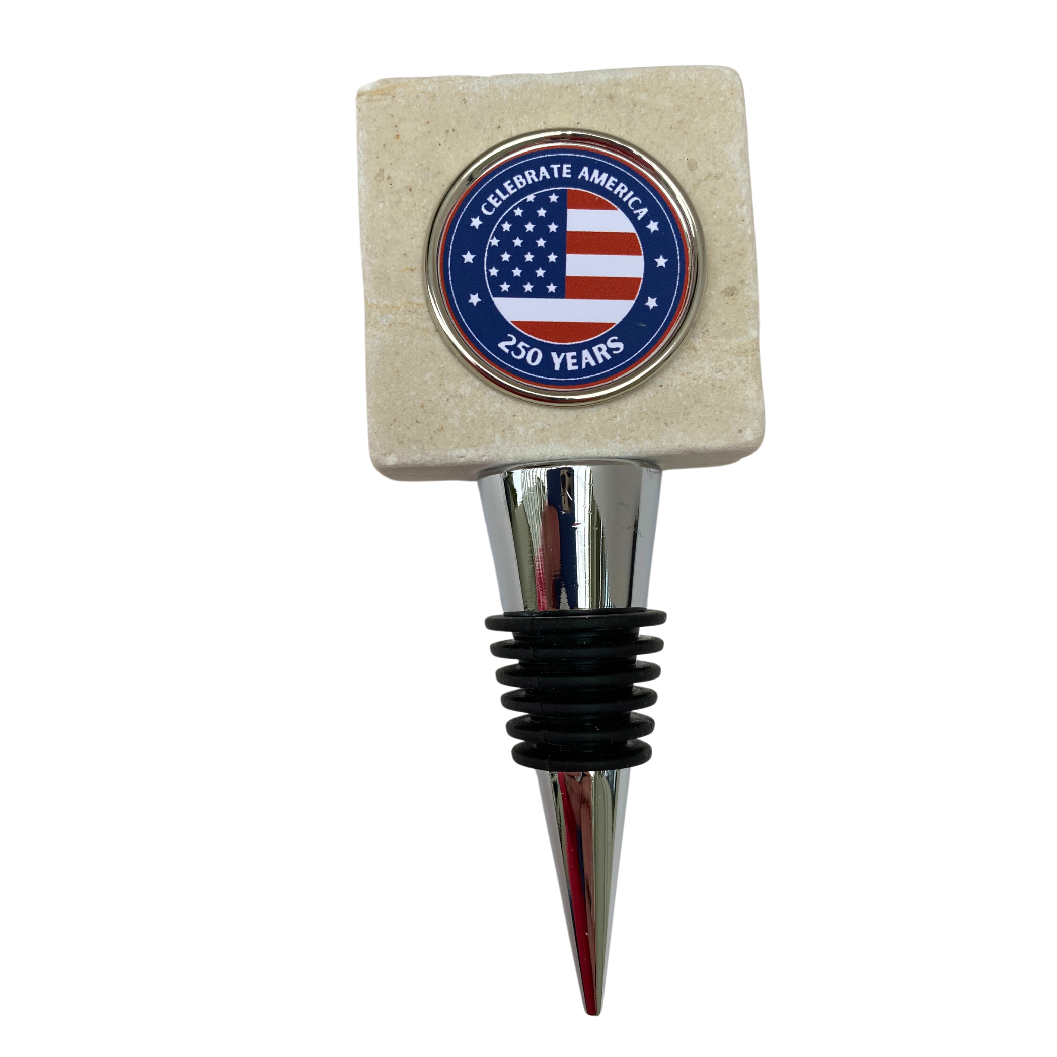 250th Anniversary of America Marble Bottle Stopper | Gift to Celebrate America 250