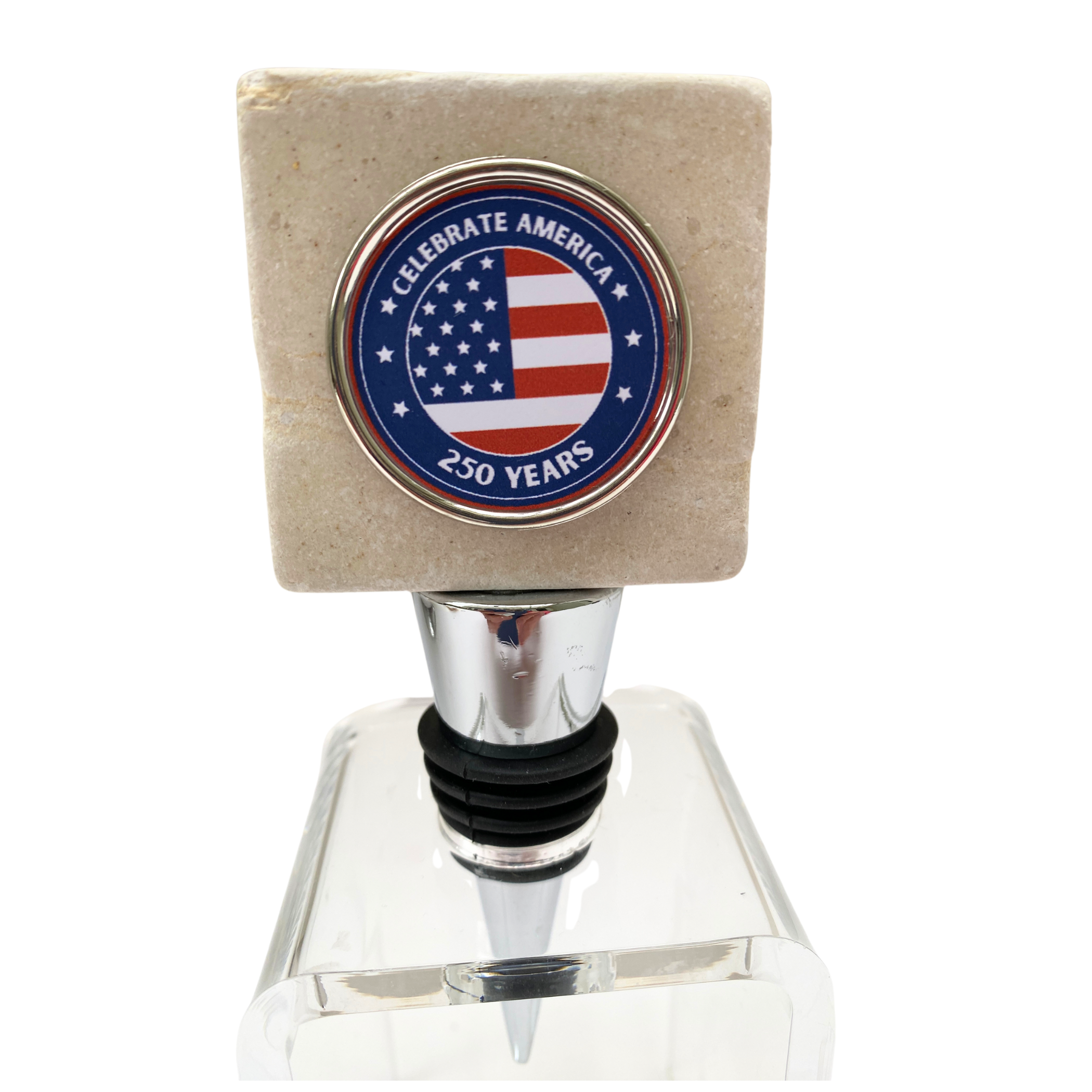 250th Anniversary of America Marble Bottle Stopper | Gift to Celebrate America 250