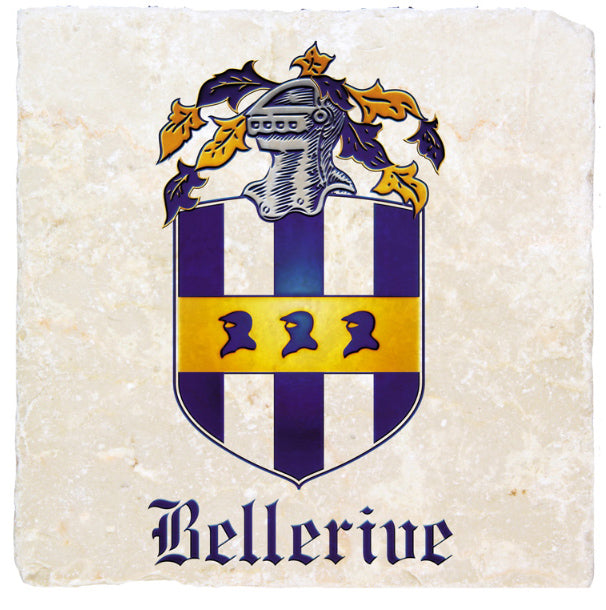 The Classic Legacy marble coasters feature your art or logo.  Each is handcrafted and made i the USA.   This one was designed for Bellerive Country Club