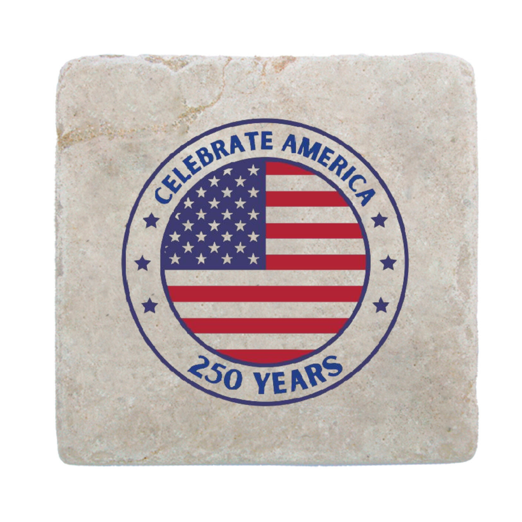 Marble Coaster with America 250 logo