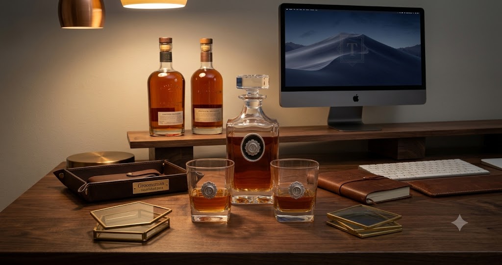 Initial Decanter Set | Gift for Groomsman | Wedding Gift