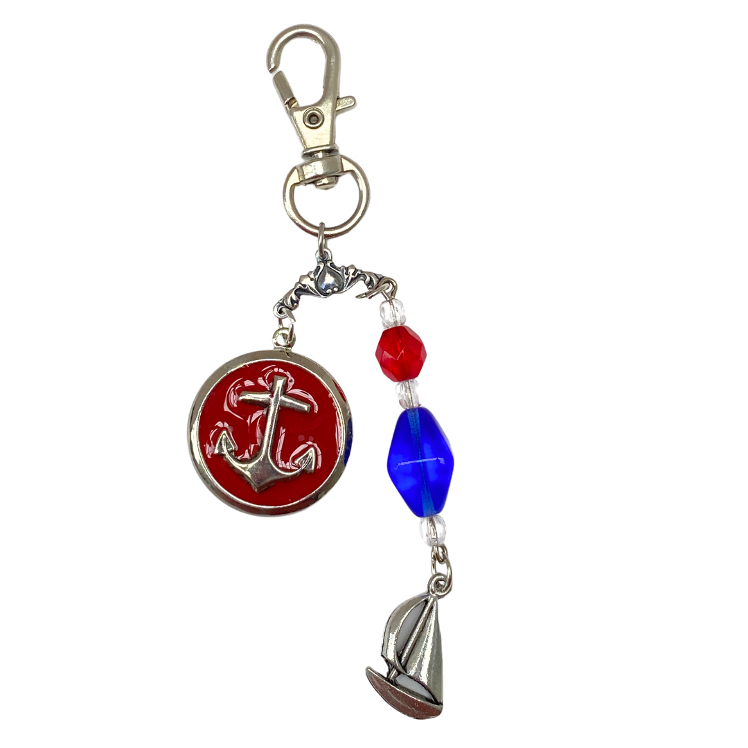 Nautical Purse Charm | Anchor & Sailboat Charms | Made in USA