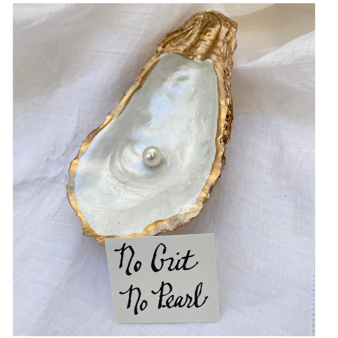 Oyster Shell Art Pearl in Center | Pearl 30th Anniversary Gift