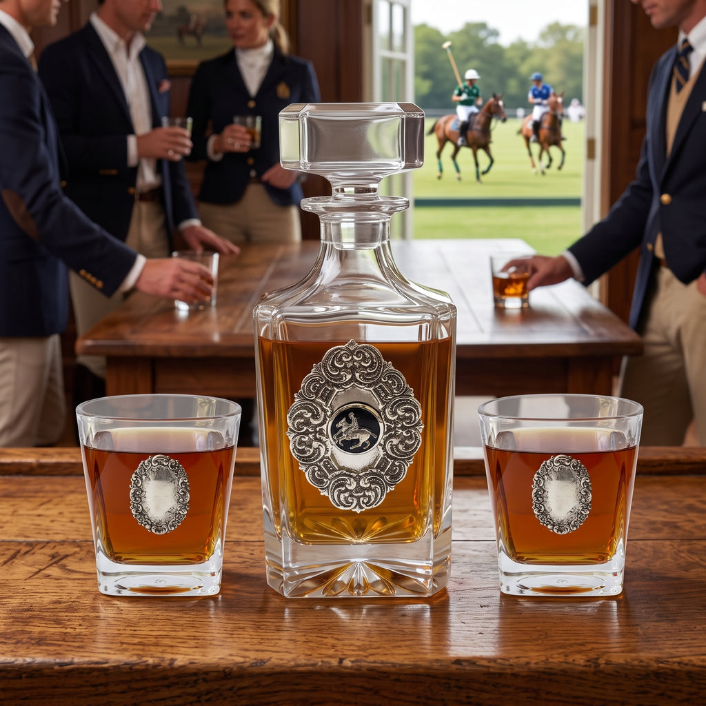 Polo Horse Decanter Set | GIft for Polo player