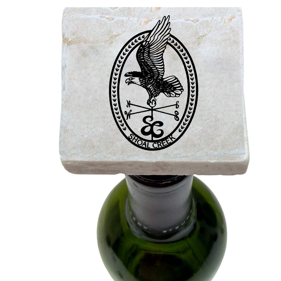 Custom Golf Marble Wine Bottle Stopper with YOUR LOGO | Golf Tournament Gift
