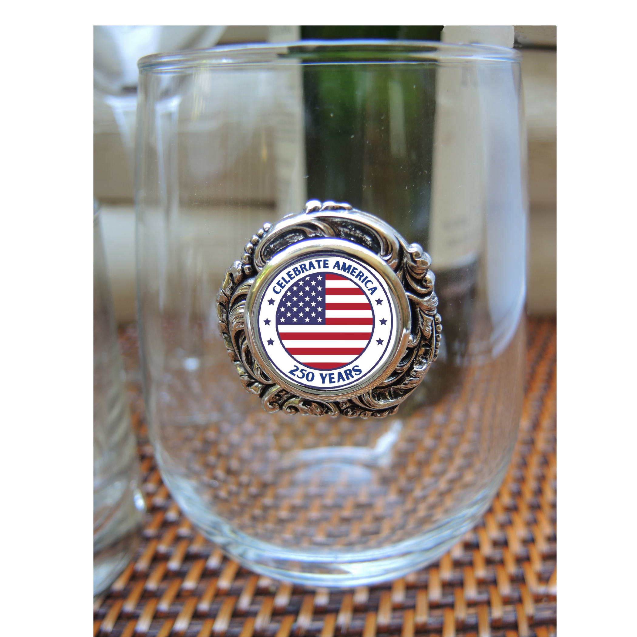 Stemless Wine Glass | Celebrate America 250 | Anniversary Gift