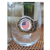 Stemless wine glass America 250 White Medallion 