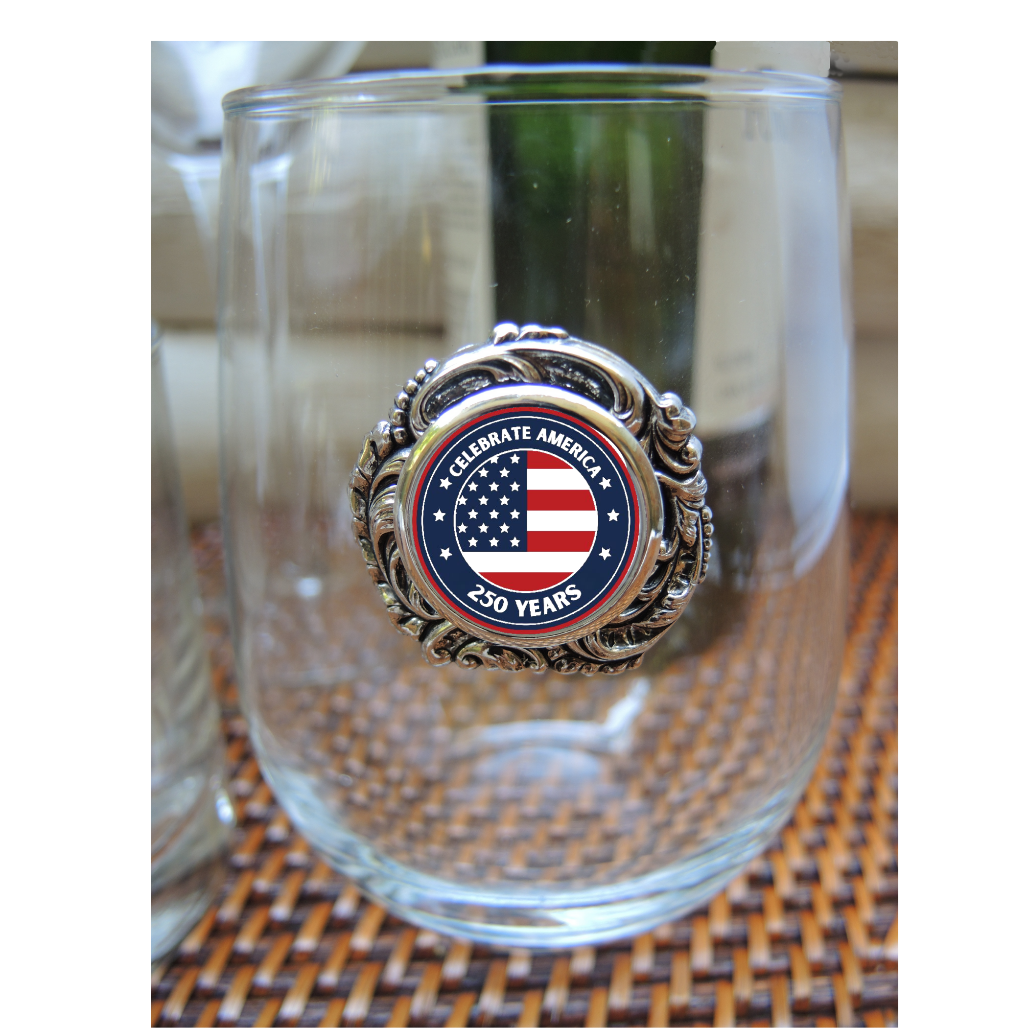 Stemless Wine Glass | Celebrate America 250 | Anniversary Gift