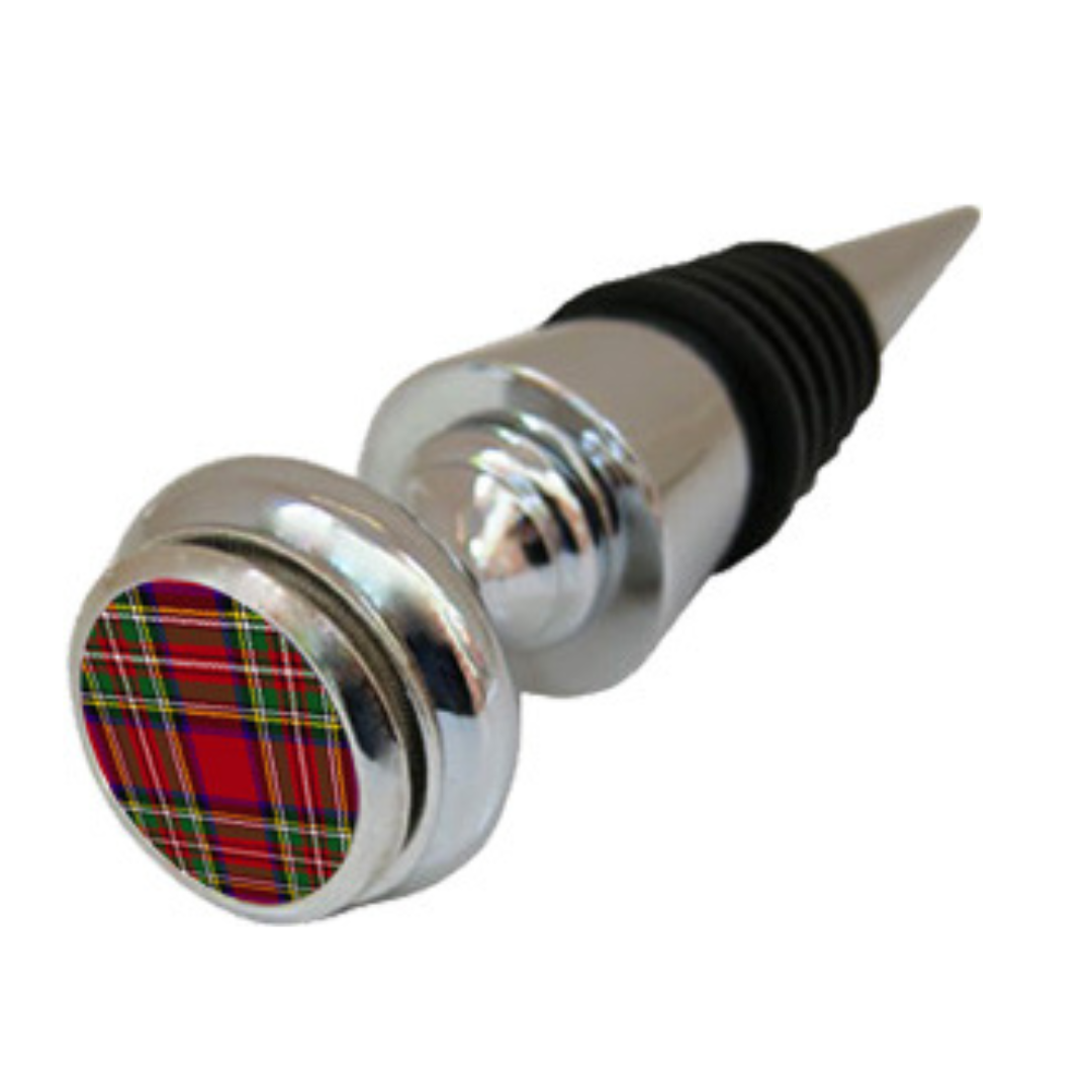 Red Plaid Wine Bottle Stopper | Gift for Lover of Scotland