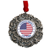 Silver Christmas Ornament to celebrate 250th Anniversary of America