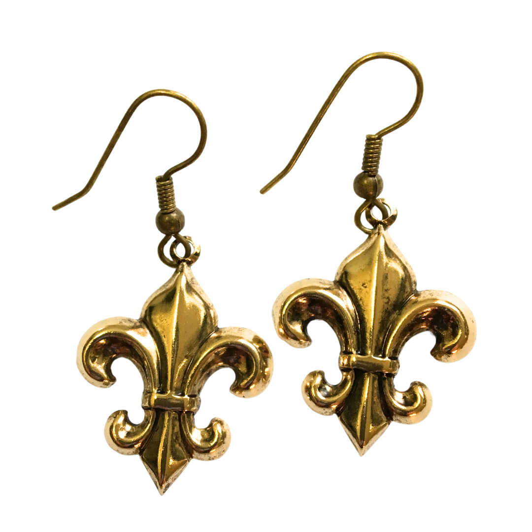 Gold Fleur de lis Earrings