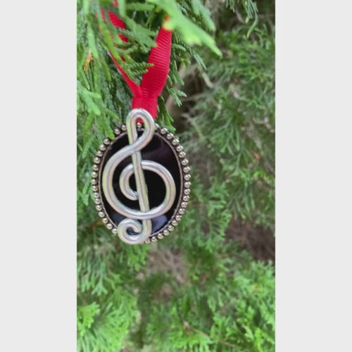 Treble Clef Christmas Ornament