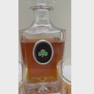 Irish Decanter Set includes decanter and two bourbon glasses