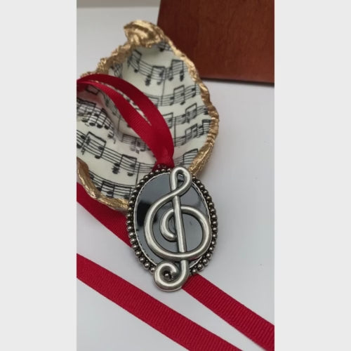 Treble Clef Christmas Ornament