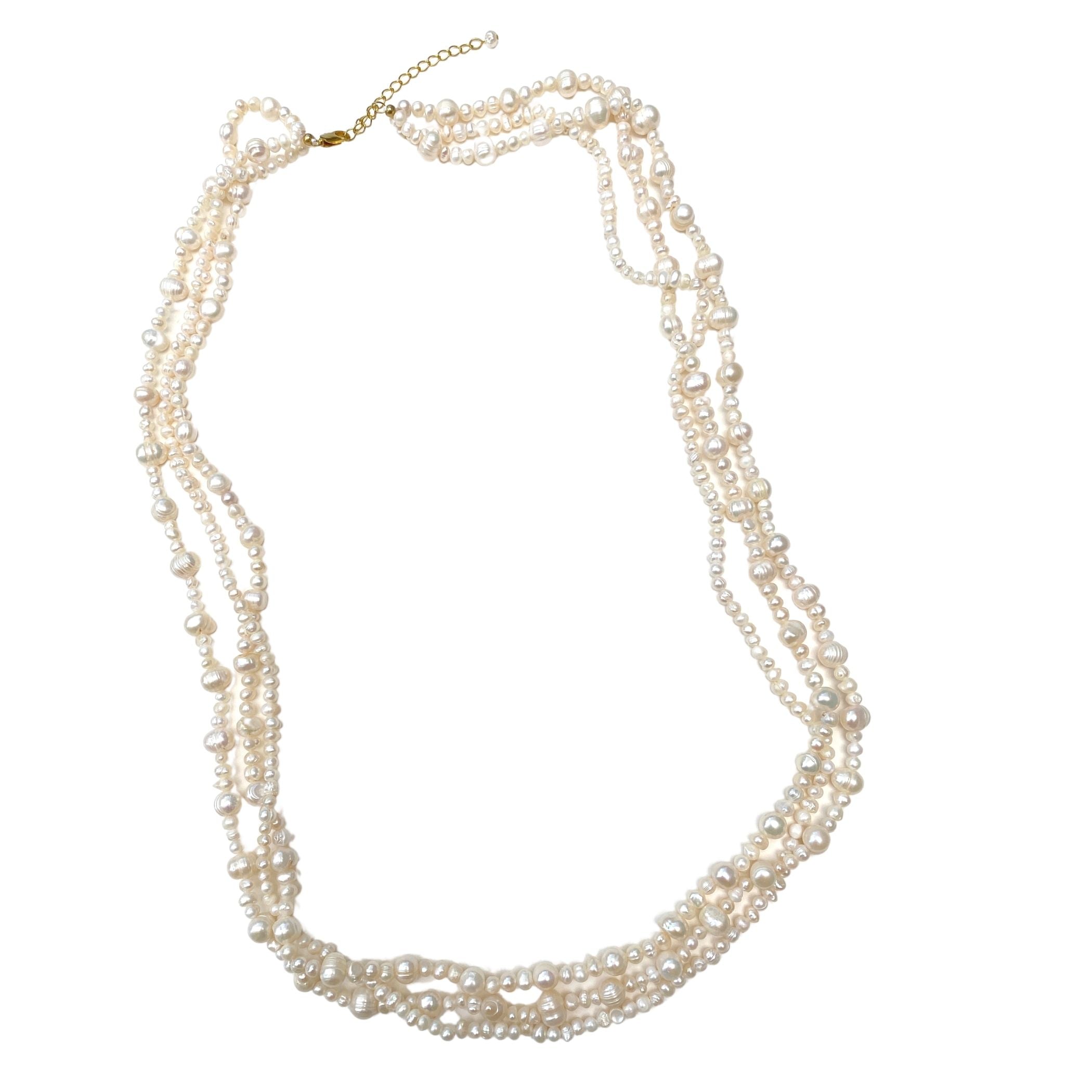 Mother of Pearl Necklace | Three Strand | 30th Pearl Anniversary Gift