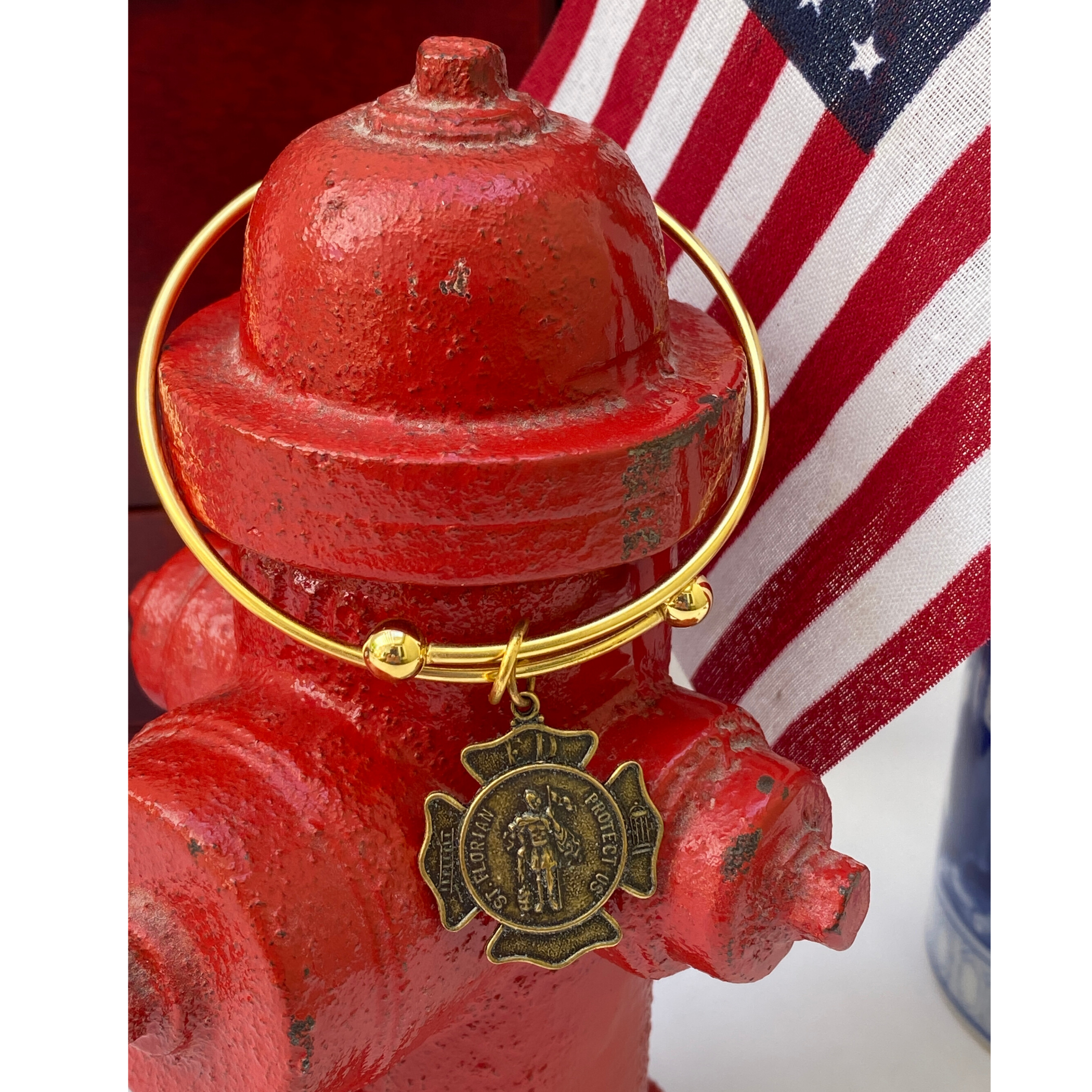 Firefighter theme bracelet, Saint Florian bracelet