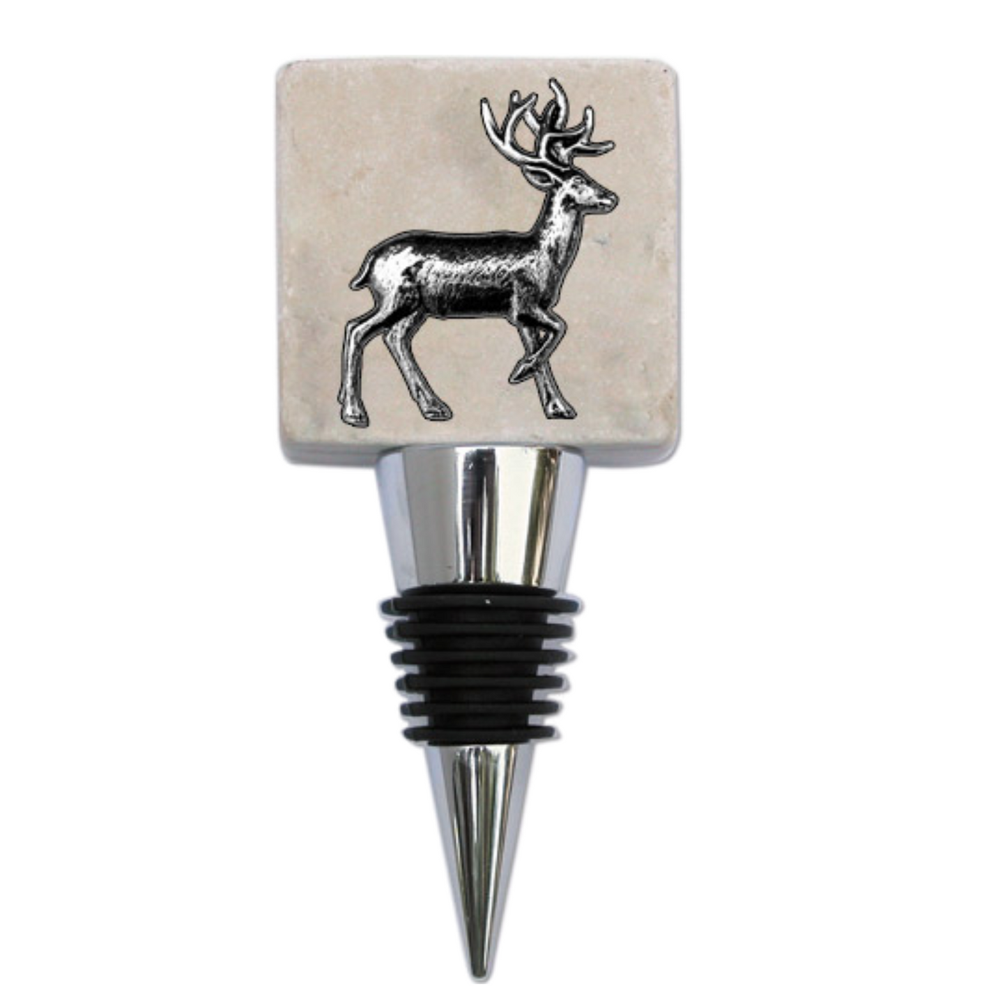 Marble Bottle Stopper,  Deer Image, Deer Hunter Gift