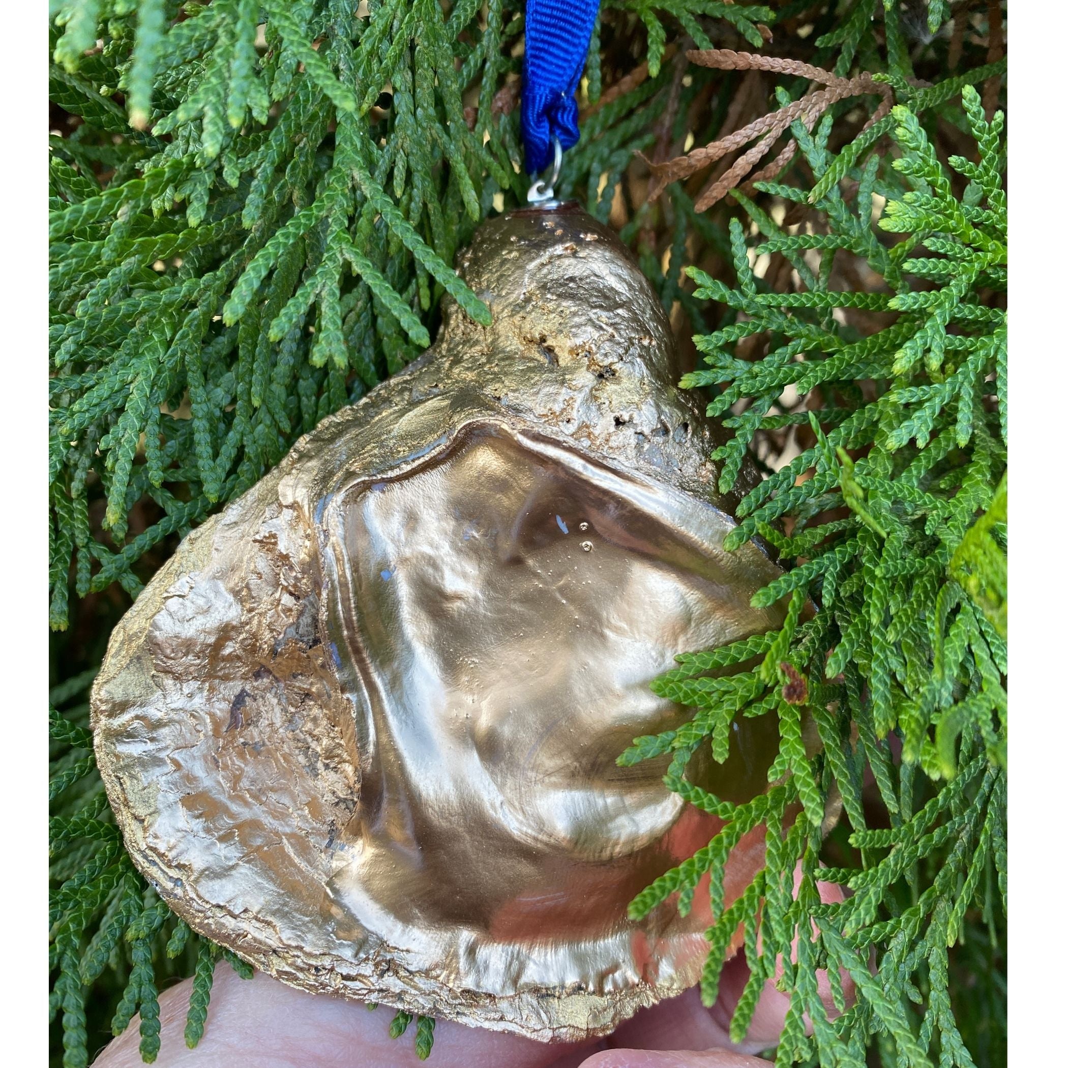 Christmas Manger Scene, Ornament, oyster Shell Art