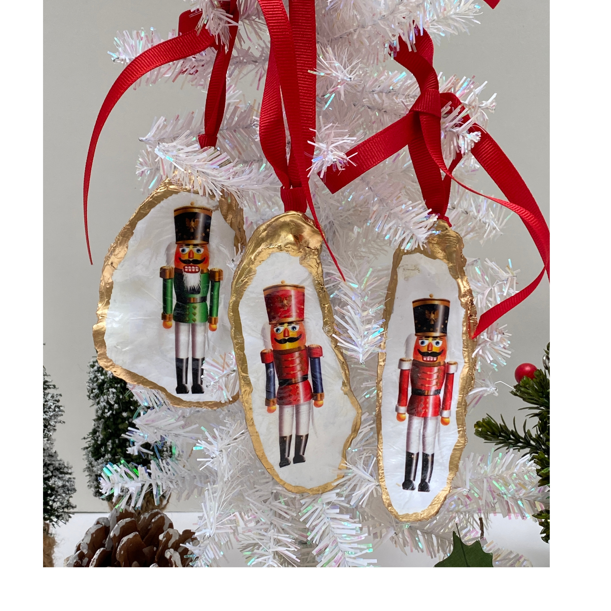 Beach holiday Christmas ornament featuring the Nutcracker design