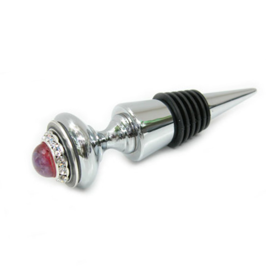 Bottle Stopper, Pink Swarovski Crystal, Birthday Gift
