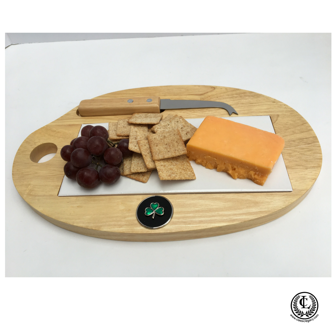 Wooden Cheeseboard, Irish Shamrock, St. Patrick Day Gift