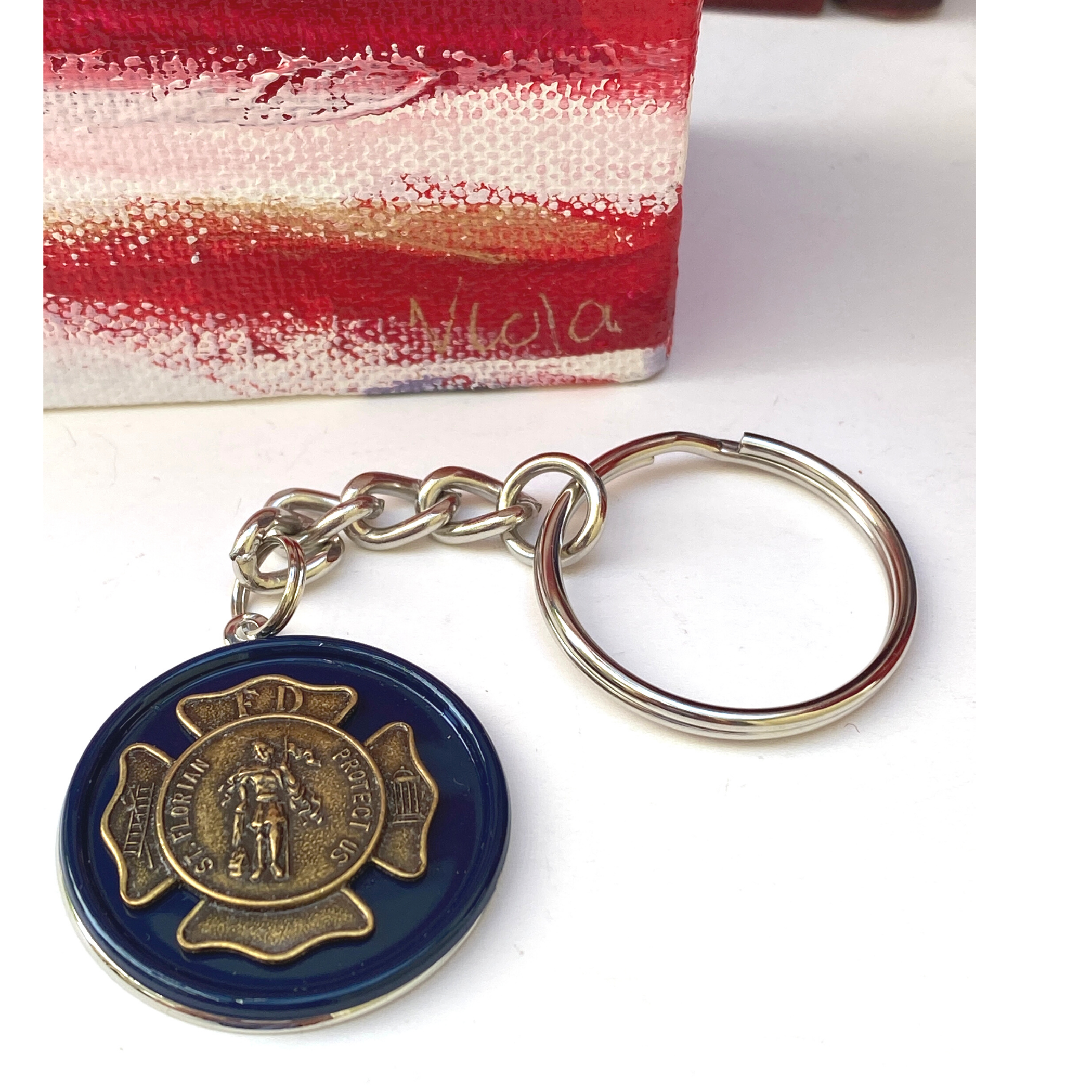 Firefighter key ring,  Saint Florian Key Ring