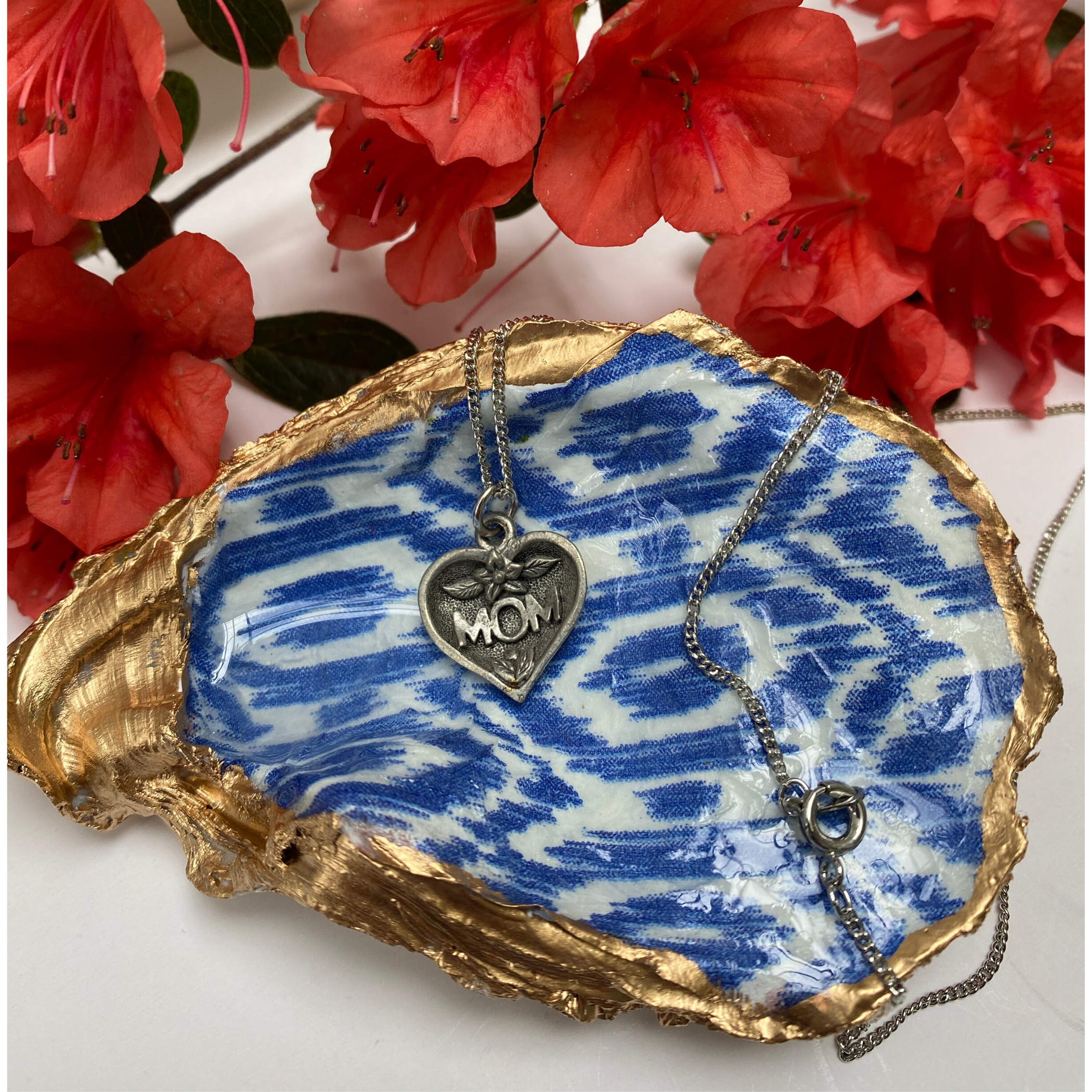 Mothers Day Gift Jewelry Dish Plus Necklace