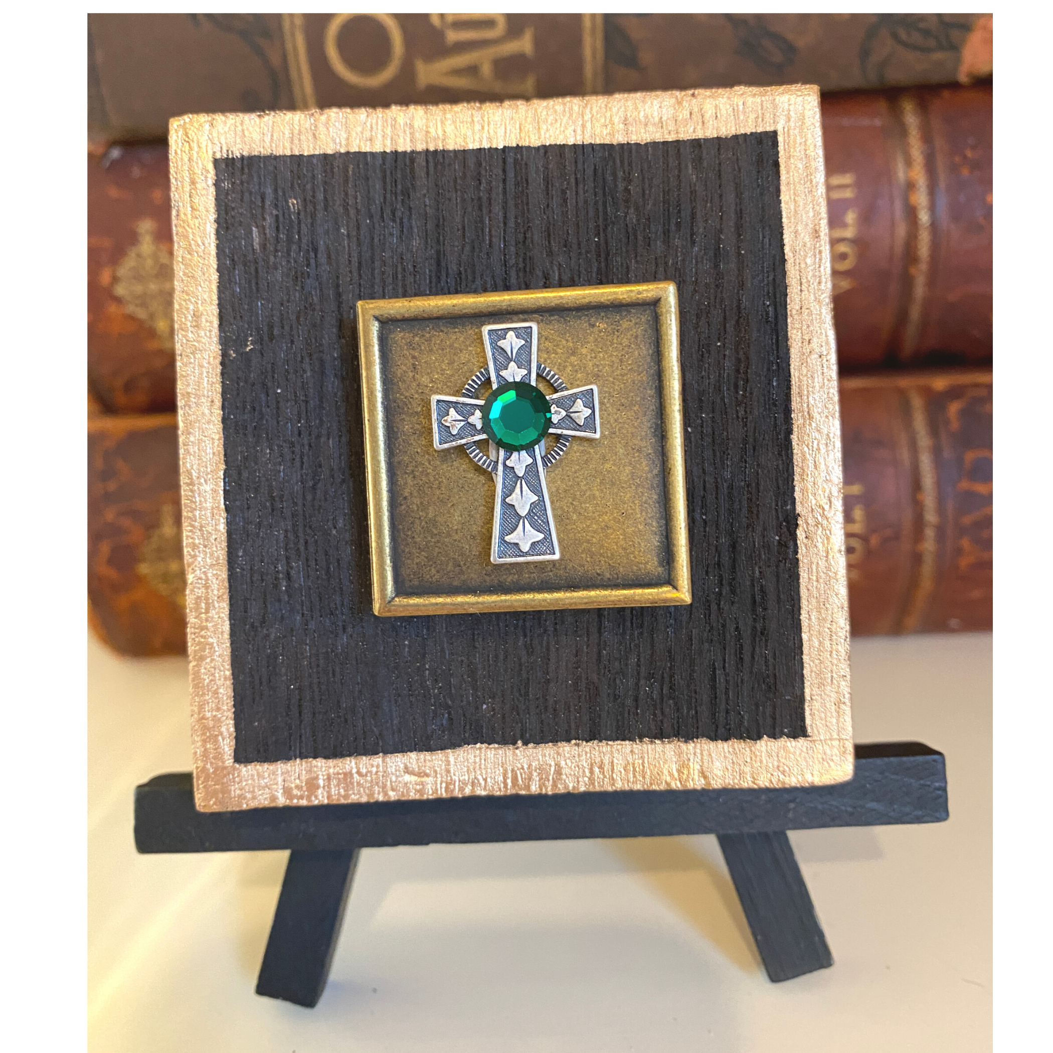 Irish Cross Wooden Art, Whiskey Barrel Wood, Gift for Irish Lover, St. Patrick's Day Gift