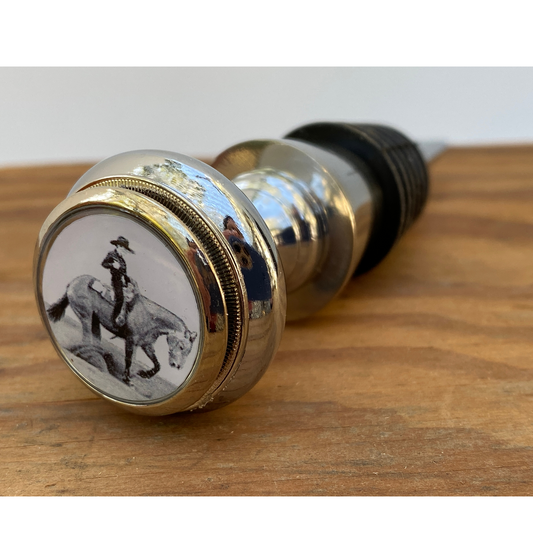 Reining Horse Bottle Stopper, Equestrian Gift, Rodeo Gift