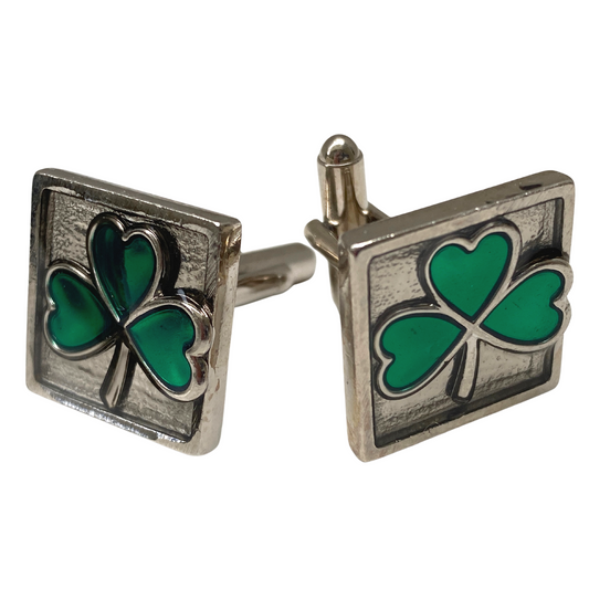 Cuff Links, Shamrocks, Handmade, Gift for Irish Lover, St. Patrick's Day Gift