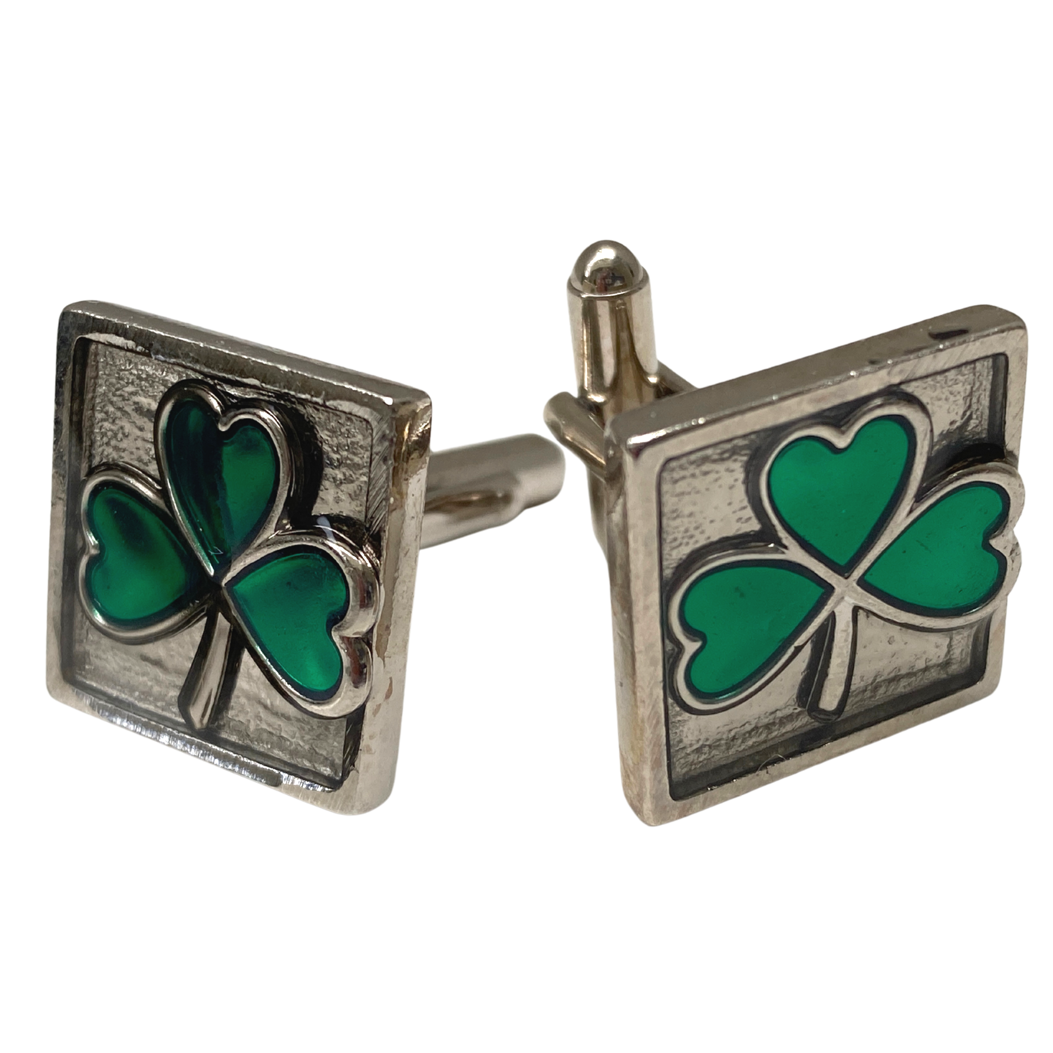 Cuff Links, Shamrocks, Handmade, Gift for Irish Lover, St. Patrick's Day Gift