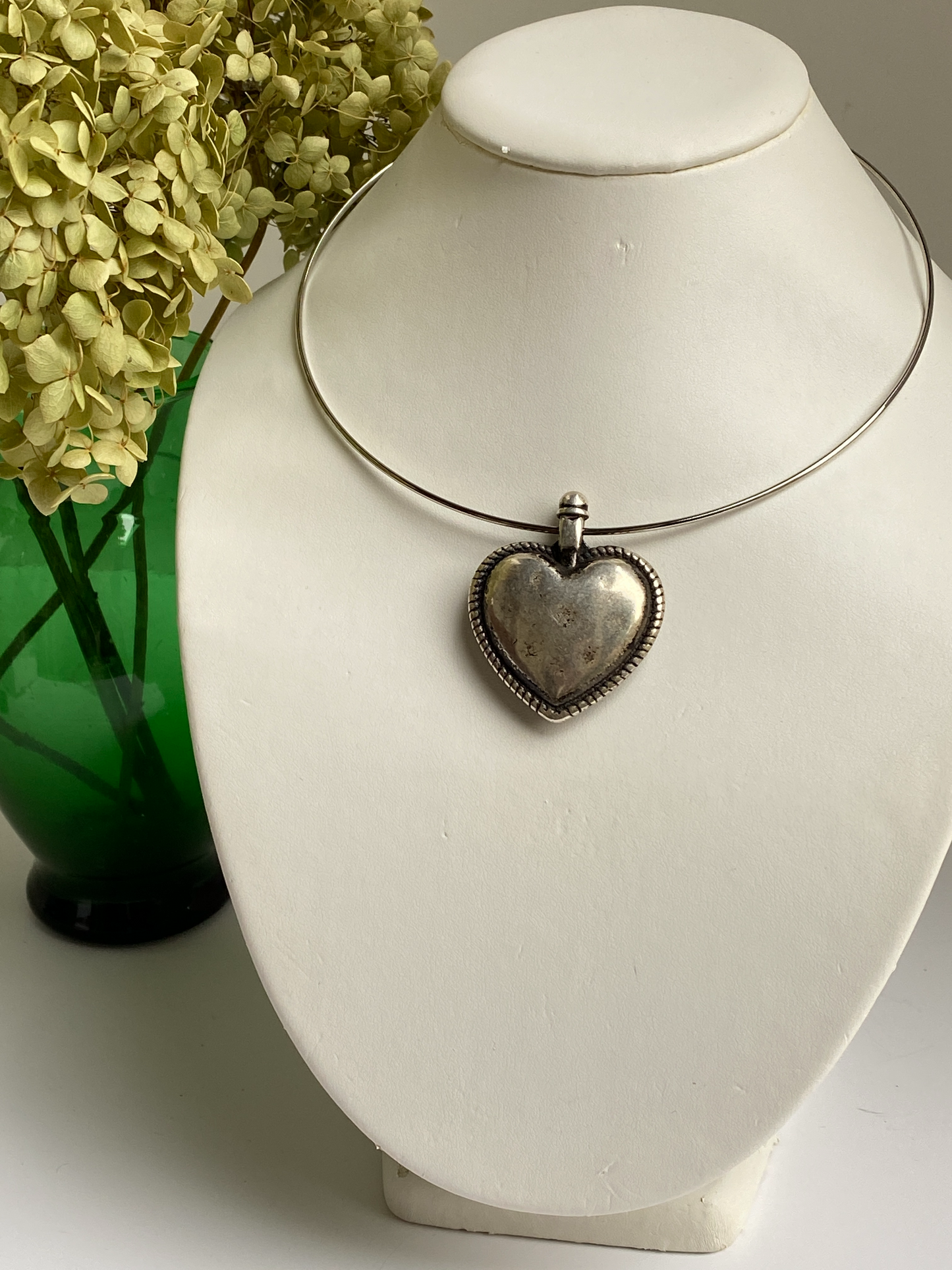 Necklace, Neck-wire, Silver, Heart Pendant, Valentine Gift