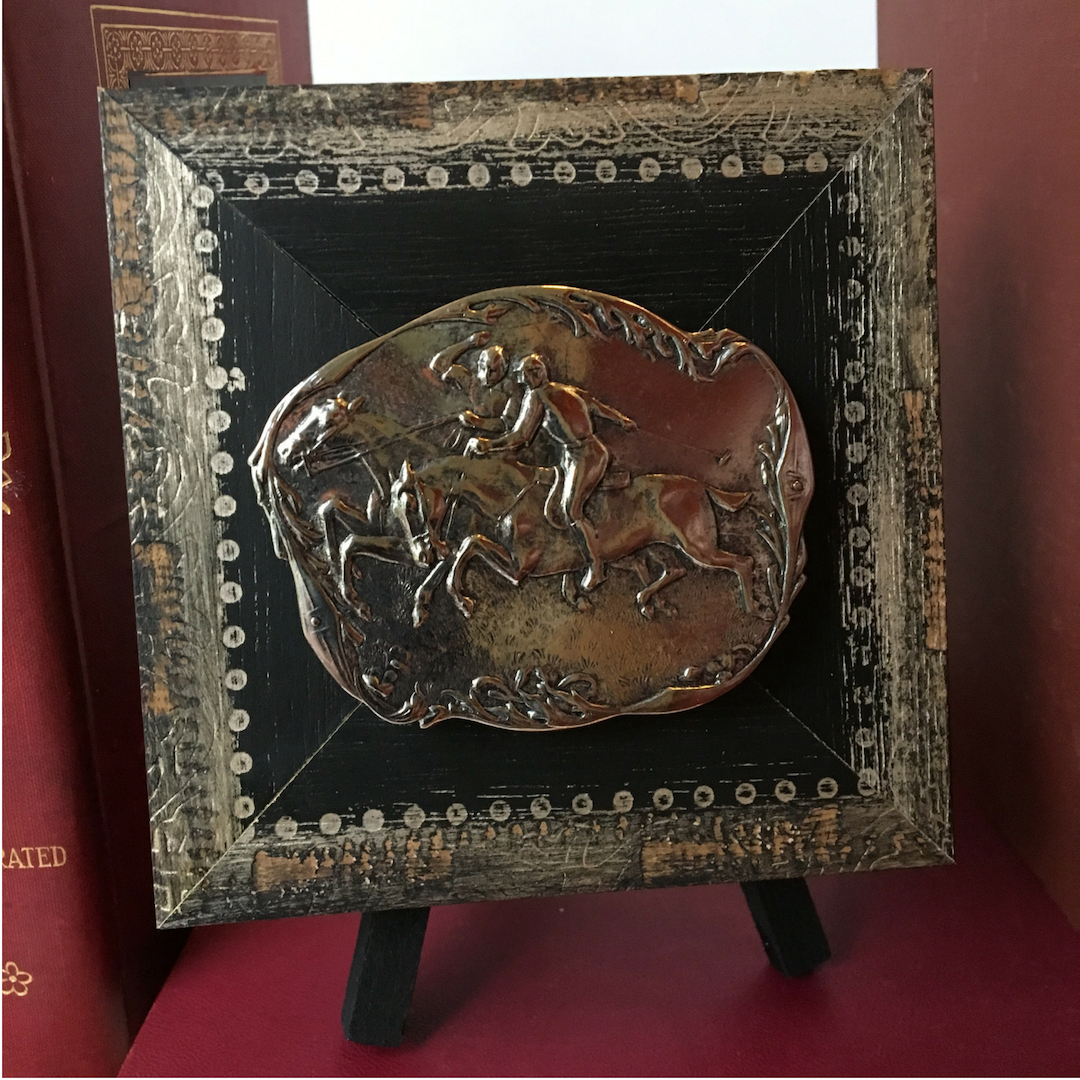 Wooden Art, Silver Polo Horse, Gift for Polo Equestrian