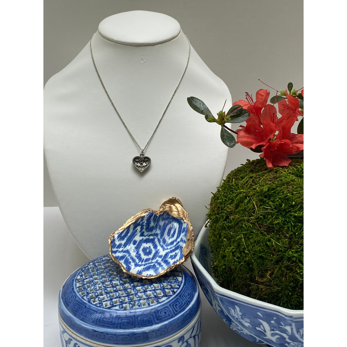 Mothers Day Gift Jewelry Dish Plus Necklace