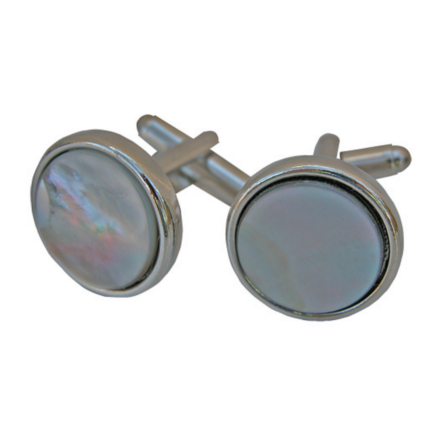 Black Mother of Pearl, Cuff Links, Round, Handmade by Classic Legacy